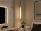 Led Gold White Faux Stone Hanging Pendant Ceiling Light
