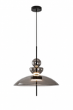 Smoke Tint Glass Pendant Light for Bedside Hanging Light