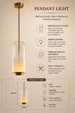 Frost Clear Glass Pendant Light for Bedside Hanging Light