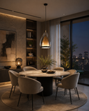 Smoke Tint Glass Pendant Light for Bedside Hanging Light