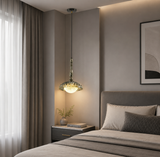 Ash Glass Led  Light for Bedside Hanging Light