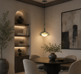 Ash Glass Led  Light for Bedside Hanging Light