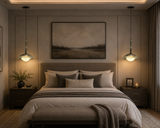 Ash Glass Led  Light for Bedside Hanging Light