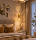 Champagne Glass Pendant Light for Bedside Hanging Light
