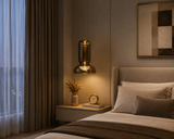 Smoke Glass Pendant Light for Bedside Hanging Light