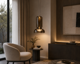 Smoke Glass Pendant Light for Bedside Hanging Light