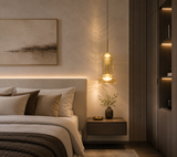 Champagne Glass Pendant Light for Bedside Hanging Light