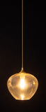 GLASS AMBER PENDANT CEILING LIGHT BEDSIDE HANGING LIGHT DINING ROOM