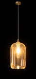 GLASS AMBER PENDANT CEILING LIGHT BEDSIDE HANGING LIGHT DINING ROOM