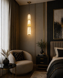 Led Gold White Marble Hanging Pendant Ceiling Light