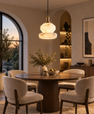 Led Gold White Faux Stone Hanging Pendant Ceiling Light