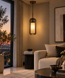Gold Long Smoke Glass Pendant Ceiling Light