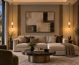 Led Brushed Gold Metal Stone Hanging Pendant Ceiling Light