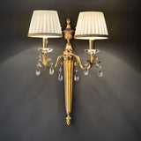 LED Vintage Italian CRYSTAL GOLD METAL WALL LIGHT FOR DINING LIVING ROOM