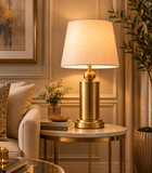 Gold Table Lamp with Shade