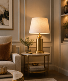 Gold Table Lamp with Shade