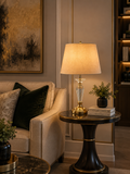 Gold Crystal Table Lamp with Shade