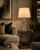 Gold Crystal Table Lamp with Shade