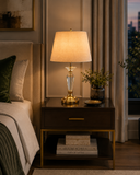 Gold Crystal Table Lamp with Shade