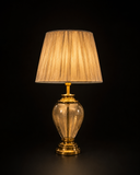 Gold Glass Table Lamp with Shade