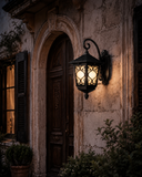 Outdoor Wall Light Fixture Black Wall Waterproof Lights Glass Shade