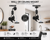 BLACk WALL FAN  WITH BLACK COLOR BLADE