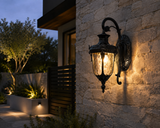 Black Outdoor Wall Light Fixture Wall Lights with Glass Shade