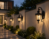 Black Outdoor Wall Light Fixture Wall Lights with Glass Shade