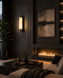 LED Faux Stone Pearl Black Wall Light Living Dining Bedside Light