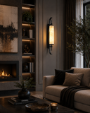 LED Faux Stone Pearl Black Wall Light Living Dining Bedside Light