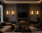 LED Faux Stone Pearl Black Wall Light Living Dining Bedside Light