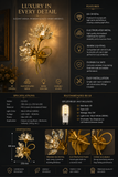 LED Modern Crystal Electroplated Gold Wall Light