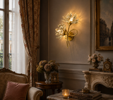 LED Modern Crystal Electroplated Gold Wall Light