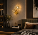 LED Modern Crystal Electroplated Gold Wall Light