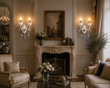 2 Italian Frosted Glass Wall Light