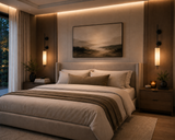LED Faux Stone Black Wall Light Living Dining Bedside Light