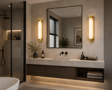 Frost Glass Wall Light Modern Copper Metal Bedroom Living Room Wall Light