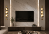 1000MM LED Modern Stone Electroplated Gold Wall Art Light