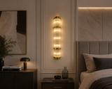 Crystal Modern Gold Metal Wall Light for Drawing Room - Warm White