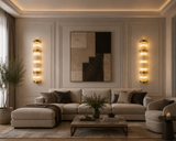 Crystal Modern Gold Metal Wall Light for Drawing Room - Warm White