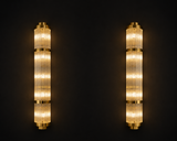 Crystal Modern Gold Metal Wall Light for Drawing Room - Warm White