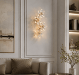 LED Modern Crystal Electroplated Gold Wall Art Light
