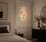 LED Modern Crystal Electroplated Gold Wall Art Light