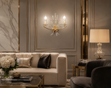 Crystal Gold Glass Wall Light Electroplated  - Warm White