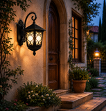 Outdoor Wall Light Fixture Black Wall Waterproof Lights Glass Shade
