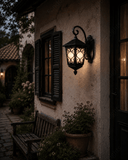 Outdoor Wall Light Fixture Black Wall Waterproof Lights Glass Shade