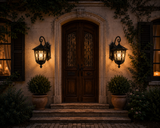 Outdoor Wall Light Fixture Black Wall Waterproof Lights Glass Shade