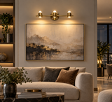 Led Vanity Picture Mirror Light Brushed Gold Wall Lamp