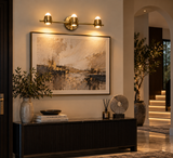 Led Vanity Picture Mirror Light Brushed Gold Wall Lamp