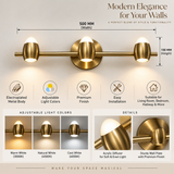 Led Vanity Picture Mirror Light Brushed Gold Wall Lamp